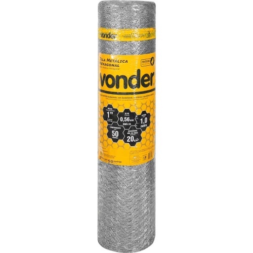 Tela met�lica hexagonal para pinteiro malha 1