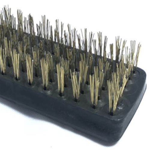 Escova de a�o latonado manual com 6 fileiras sem cabo - 0.2025