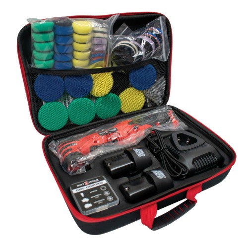 Politriz Roto Orbital nano hibrida bateria 12V com 2 baterias e kit de acess�rios - SGT-8102  110V/220V