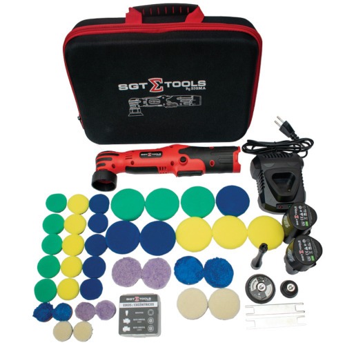 Politriz Roto Orbital nano hibrida bateria 12V com 2 baterias e kit de acess�rios - SGT-8102  110V/220V