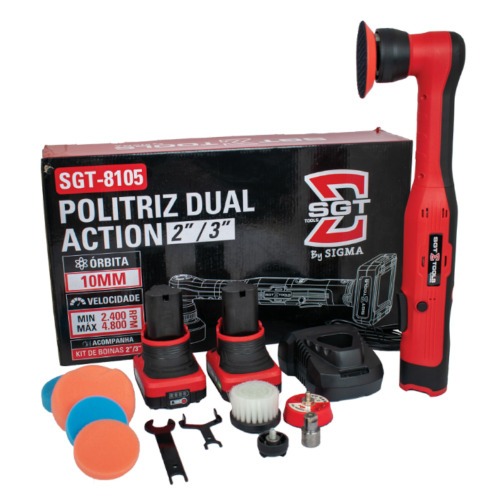 Politriz dual action a bateria 12V 4,0Ah - SGT-8105  110V/220V