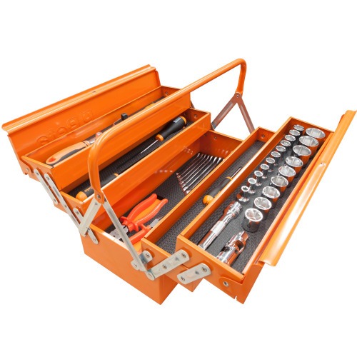 Caixa para ferramentas sanfonada 5 gavetas com 61 pe�as - 5900BR/KIT-PRO1