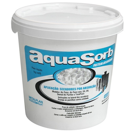 Pastilha absoverdora para secador de ar 1 Kg - AQUA-SORB1