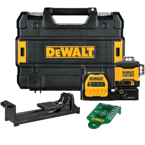 N�vel a laser verde 12V/20V 360� 3 linhas 70m Sem Bateria - DCLE34030GB