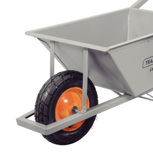 Carrinho de mão com caçamba metálica cinza 80 L Carrinho de mão com caçamba metálica cinza 80 L