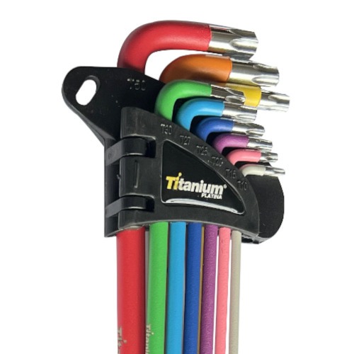 Jogo de chave hexalobular longa T10 a T50 9 pe�as - 08046