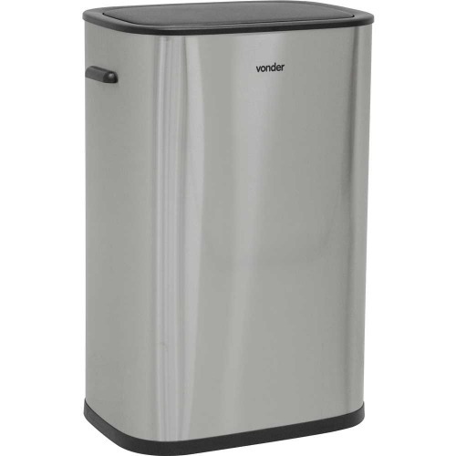 Lixeira inox retangular 55L com abertura por sensor Lixeira inox retangular 55L com abertura por sensor