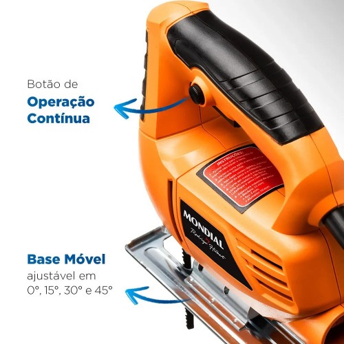 Serra tico tico 450W corte 60mm com 2 l�minas By Rodrigo Hilbert - ST-RH-01  220V