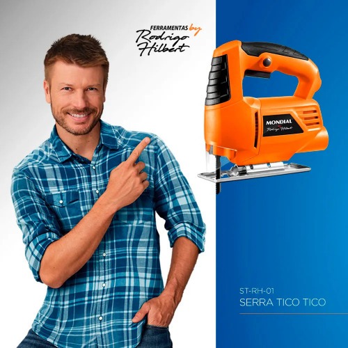 Serra tico tico 450W corte 60mm com 2 l�minas By Rodrigo Hilbert - ST-RH-01  220V