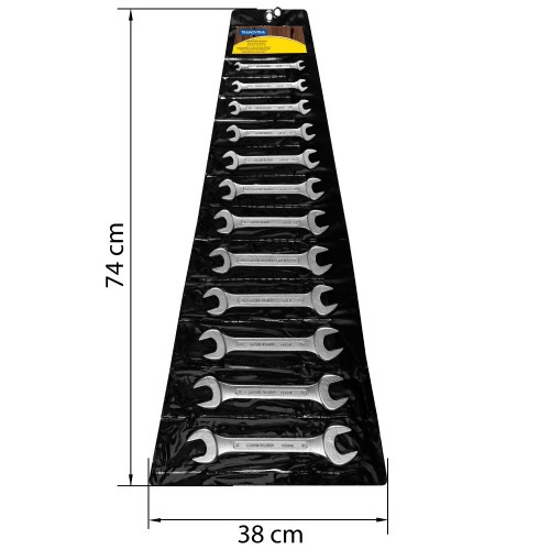 Jogos de chave fixa 6 a 32 mm em aço especial com 12 peças - 41120212 Jogos de chave fixa 6 a 32 mm em aço especial com 12 peças - 41120212