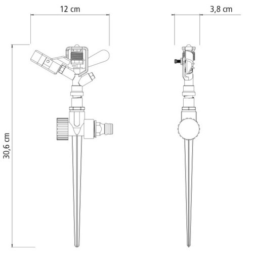 Aspersor de impulso setorial para engate r�pido