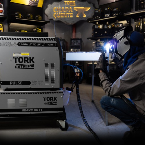 Inversora de solda multiprocesso 350A Alum�nio Tig AC/DC Trif�sica - TOUCH 350 AC/DC 