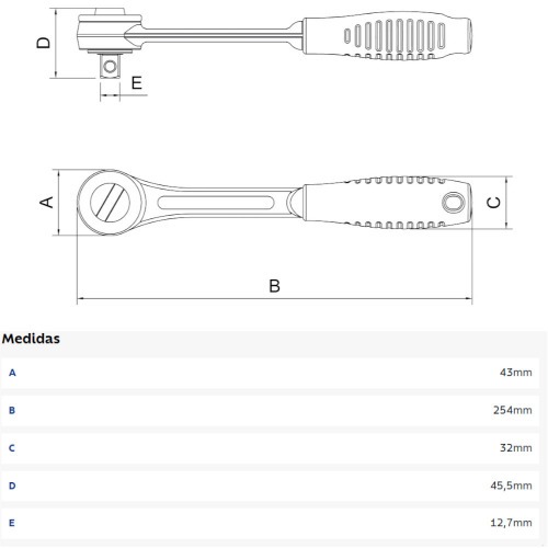 Chave catraca encaixe 1/2 Chave catraca encaixe 1/2