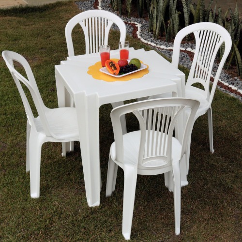 Mesa em polipropileno branco - Tamba�