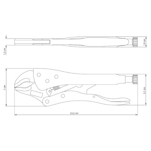 Alicate de press�o mordente curvo 10