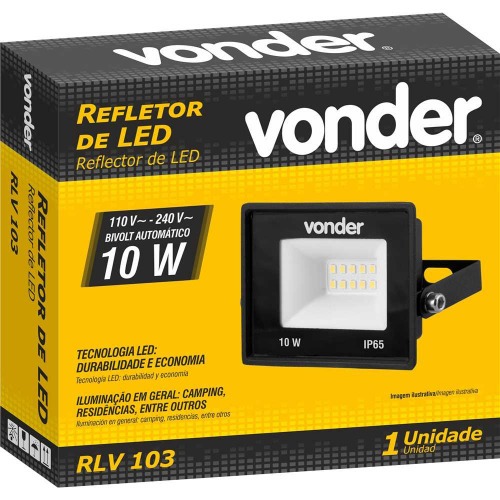 Refletor de LED 10W 650 l�mens 6500K - RLV 103  110V/220V