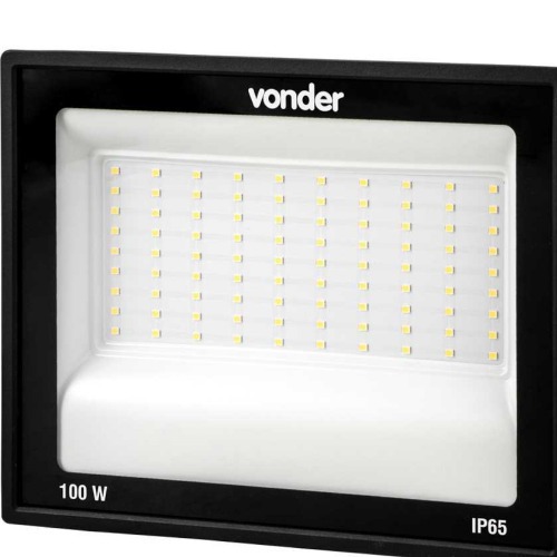 Refletor LED 100W 7.000 l�mens 6500K luz branca  110V/220V