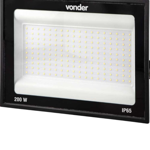 Refletor LED 200W 14.500 l�mens 6500K luz branca   110V/220V