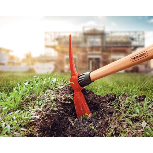 Picareta alvião em aço tamanho 4 com cabo de madeira 90 cm Picareta alvião em aço tamanho 4 com cabo de madeira 90 cm