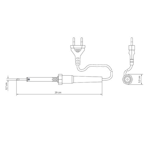 Ferro de solda 70 watts com empunhadura Plástica 110V Ferro de solda 70 watts com empunhadura Plástica 110V