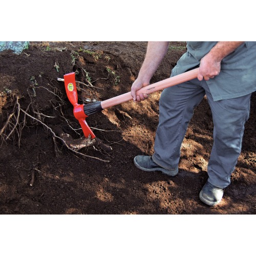 Picareta em a�o tamanho 4 com cabo de madeira 90 cm - Chibanca