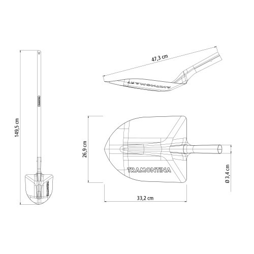 P� de bico com cabo de 120 cm 
