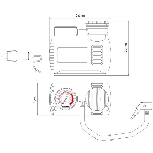 Compressor de ar port�til para carros 300 psi 50 W 12 V