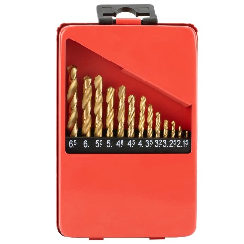 Jogo de brocas a�o r�pido de 1,5 � 6,5 mm com 13 pe�as