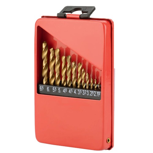 Jogo de brocas a�o r�pido de 1,5 � 6,5 mm com 13 pe�as