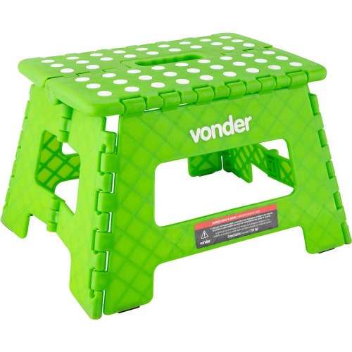 Banqueta pl�stica dobr�vel verde 220 mm
