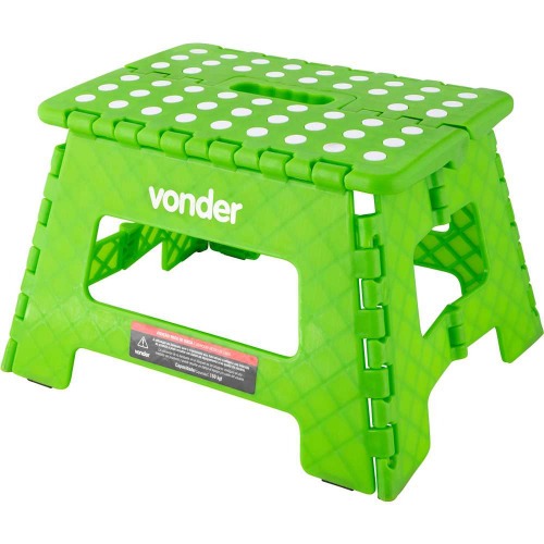 Banqueta pl�stica dobr�vel verde 220 mm