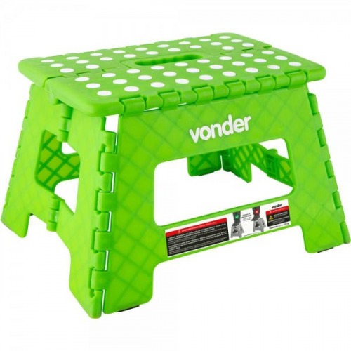 Banqueta pl�stica dobr�vel verde 220 mm