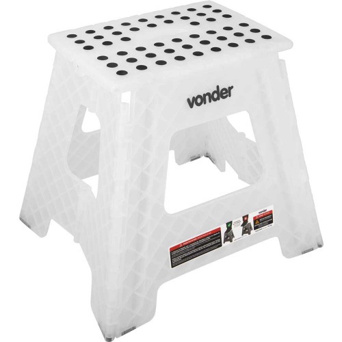 Banqueta pl�stica dobr�vel transparente 360 mm