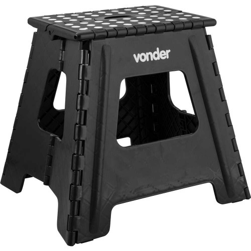 Banqueta plástica dobrável preta 360 mm Banqueta plástica dobrável preta 360 mm