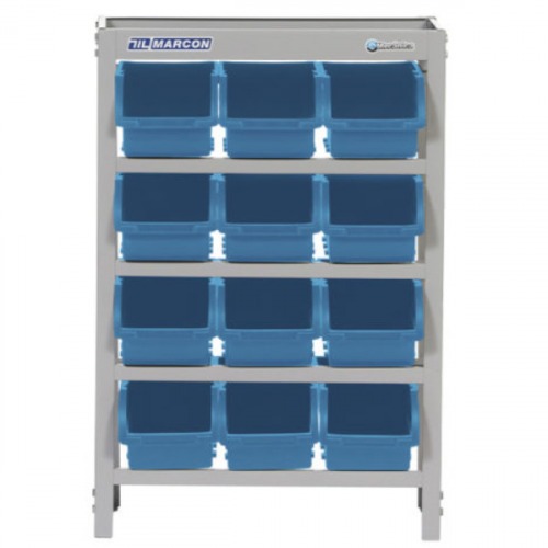 Estante metálica com 12 gavetas n° 5 azul - EP12/5A Estante metálica com 12 gavetas n° 5 azul - EP12/5A