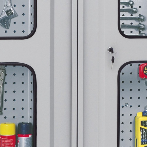 Arm�rio para ferramentas com 3 prateleiras 9 gavetas e portas de vidro - AM-69