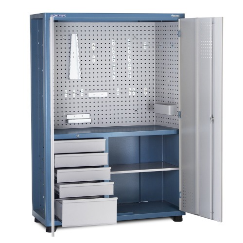 Arm�rio com 1 prateleira 5 gavetas e porta de a�o - AM-13