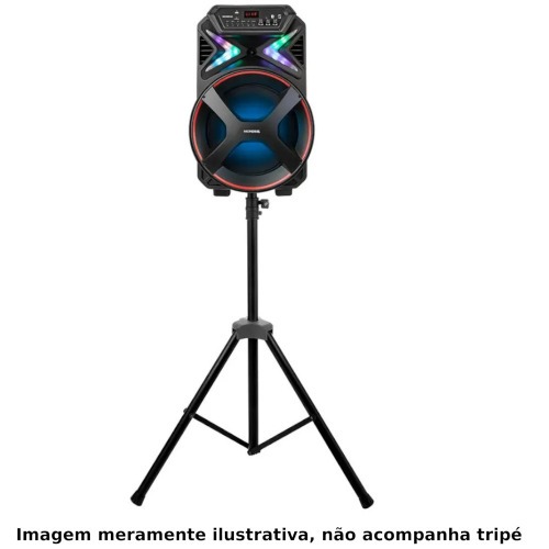 Caixa de som amplificada 700W RMS Bluetooth e FM Connect lights Plus - CM-700  110V/220V