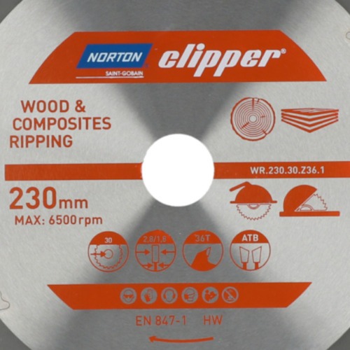 Disco de serra para madeira 230 x 30 mm 36 dentes - Clipper