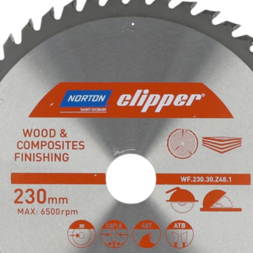 Disco de serra para madeira 230 x 30 mm 48 dentes - Clipper