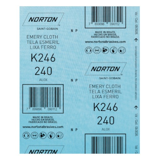 Folha de lixa para ferro 225 x 275 mm - K246 Folha de lixa para ferro 225 x 275 mm - K246