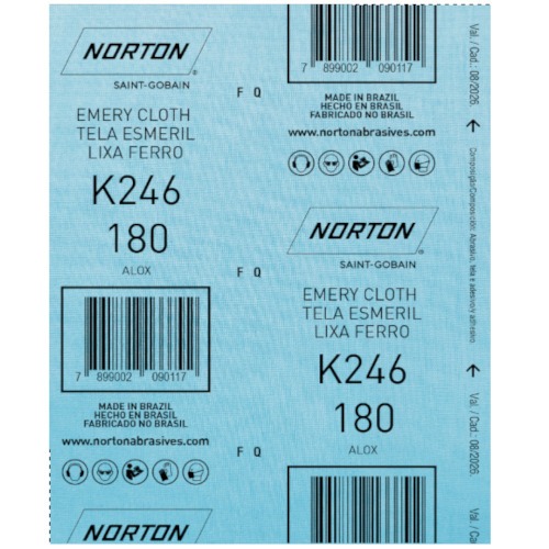 Folha de lixa para ferro 225 x 275 mm - K246 Folha de lixa para ferro 225 x 275 mm - K246