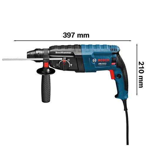 Combo Martelete Perfurador Rompedor 820W 2,7J GBH 2-24D + Esmerilhadeira angular 4.1/2
