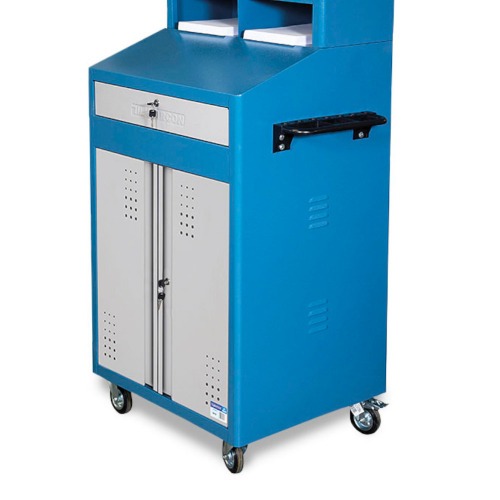 Rack m�vel fechado com gaveta porta-teclado e 2 portas - CR-89