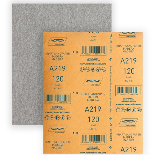 Folha de lixa para laca e verniz 225 x 275 mm - A219 Folha de lixa para laca e verniz 225 x 275 mm - A219