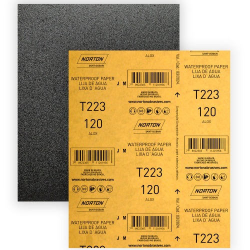Folha de lixa D'água 225 x 275 mm - T223 Folha de lixa D'água 225 x 275 mm - T223