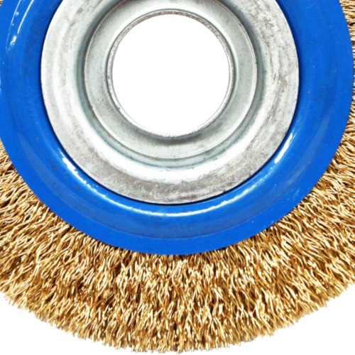 Escova circular ondulada latonada 152,4 x 19 mm