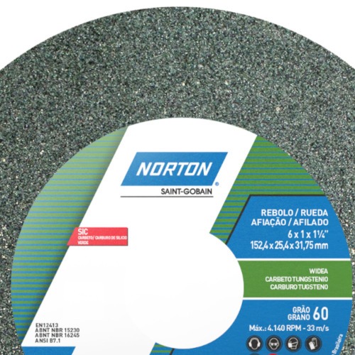 Rebolo reto para metal duro 6