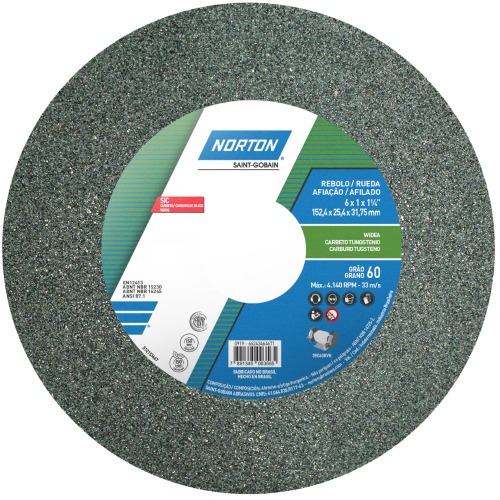 Rebolo reto para metal duro 6