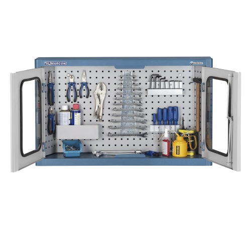 Arm�rio de parede para ferramentas visor de vidro com 26 ganchos - AM-52